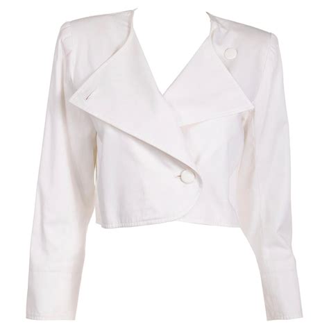 white vintage ysl jacket|ysl jacket sale.